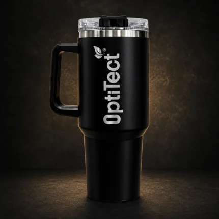 Black Stainless Mug with Handle 40oz