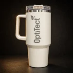 Beige Stainless Mug with Handle 40oz