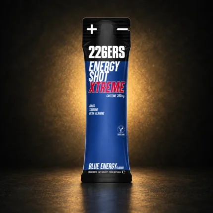 226ERS Energy Shot XTREME Blue Energy 60ml on BroTein dark gold background