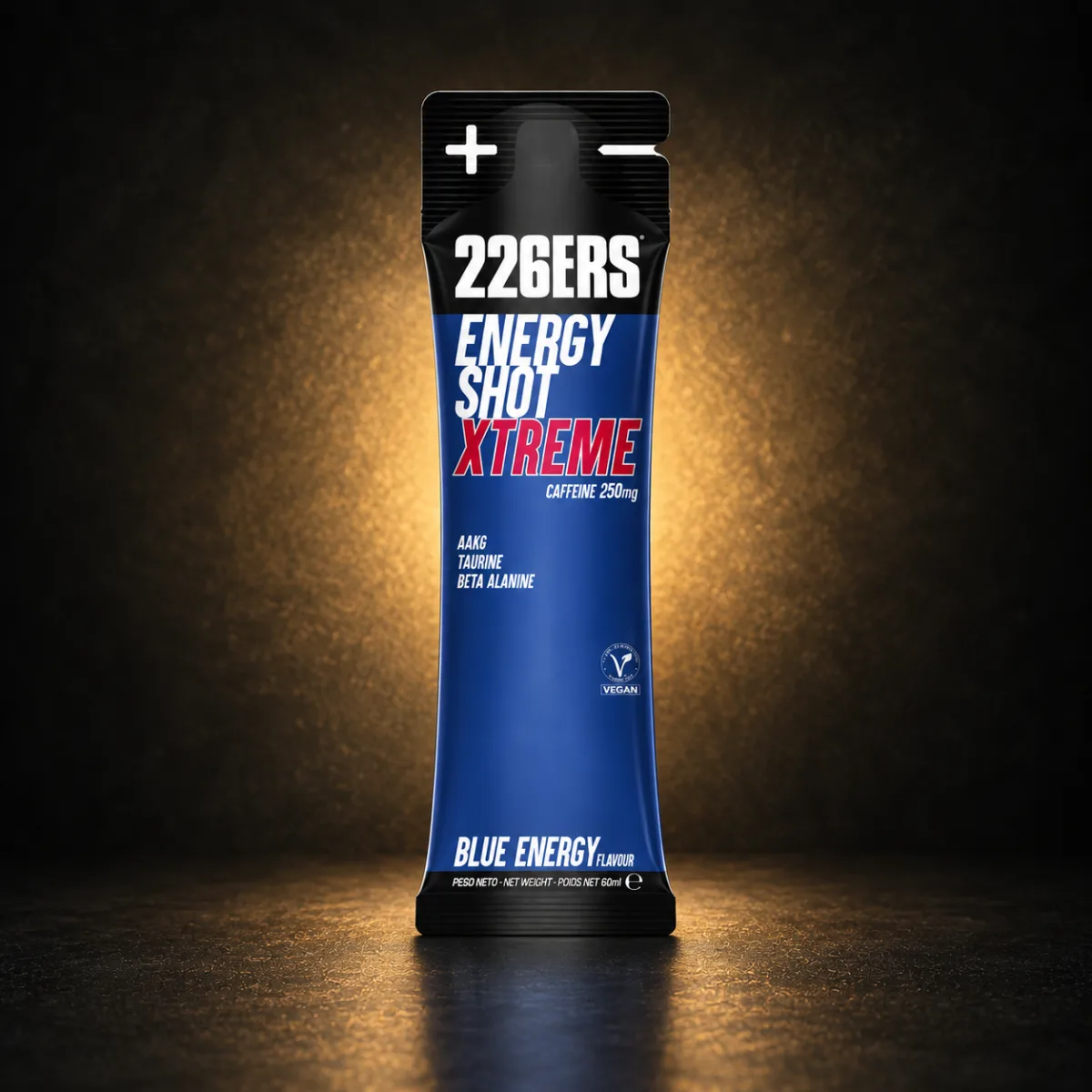 226ERS Energy Shot XTREME Blue Energy 60ml 226ERS Energy Shot XTREME Blue Energy 60ml on BroTein dark gold background