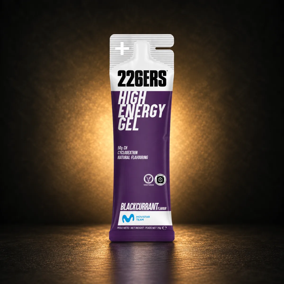 226ERS High Energy Gel Blackcurrant 76g 226ERS High Energy Gel Blackcurrant 76g on BroTein dark gold background