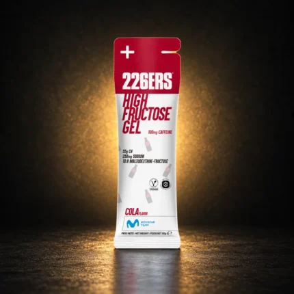 226ERS High Fructose Gel Cola Caffeine 80g on BroTein dark gold background