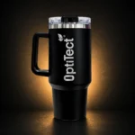 Black Stainless Mug with Handle 40oz