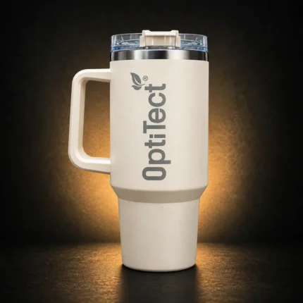 Beige Stainless Mug with Handle 40oz
