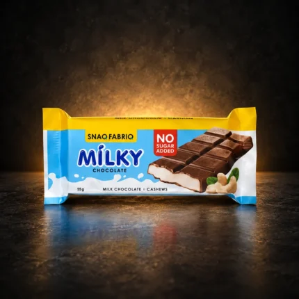 SF milky chocolate with milk nuts butter cashew product package