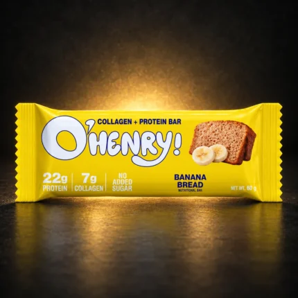O’Henry Colalagen + Protein bar Banana bread product package