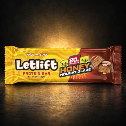 Letlift protein bar honey nougat product package