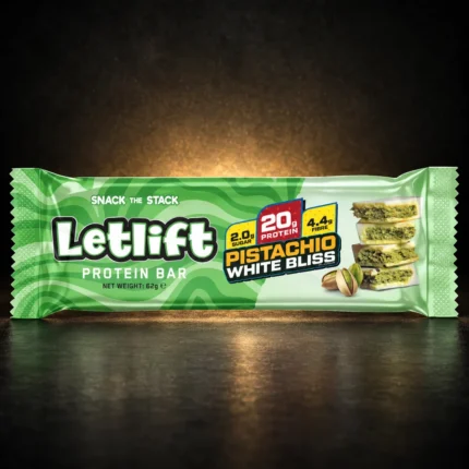 Letlift protein bar pistachio white bliss product package