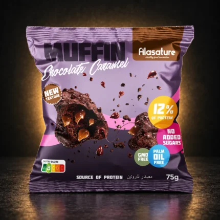 Alasature protein muffins – cocolate caramel product package
