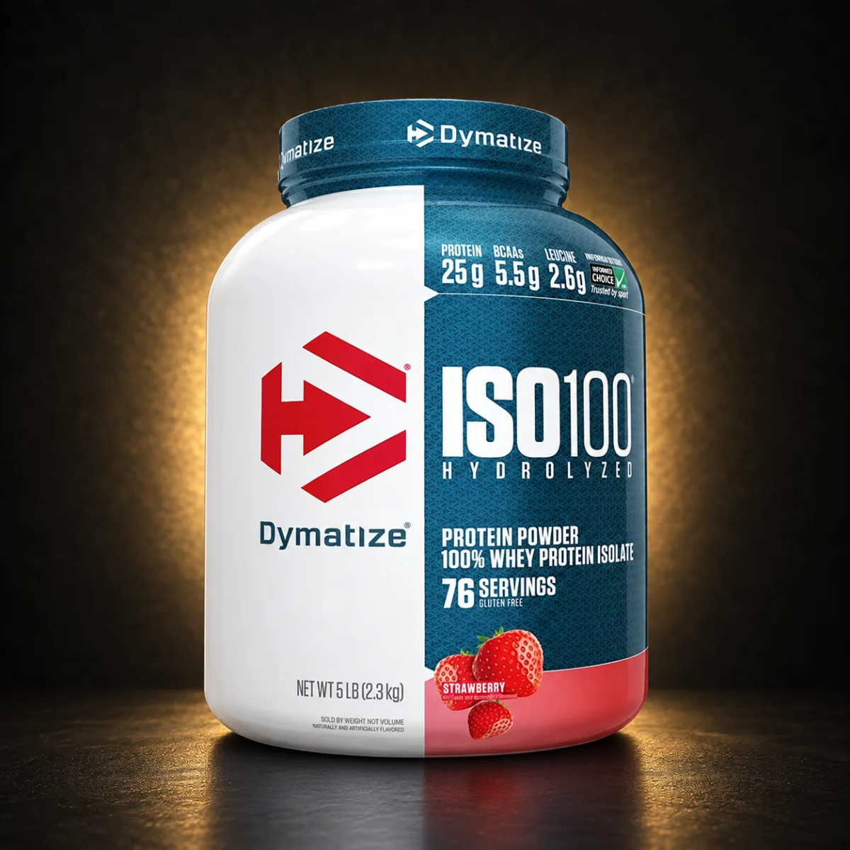 Dymatize ISO100 Hydrolyzed Strawberry 5 lb Dymatize ISO100 Hydrolyzed Strawberry 5 lb, 76 servings tub