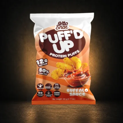 Grito Snax Puff'd Up Buffalo Sauce protein puffs single 60g bag