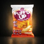 Grito Snax Puff'd Up Cheese protein puffs single 60g bag