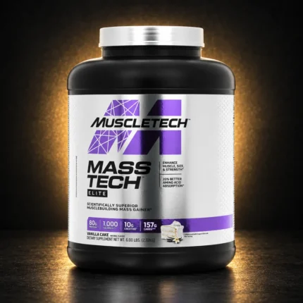 MuscleTech Mass Tech Elite Vanilla Cake 6lb product package