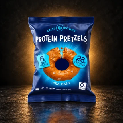 crisp power protein pretzels sea salt 50g