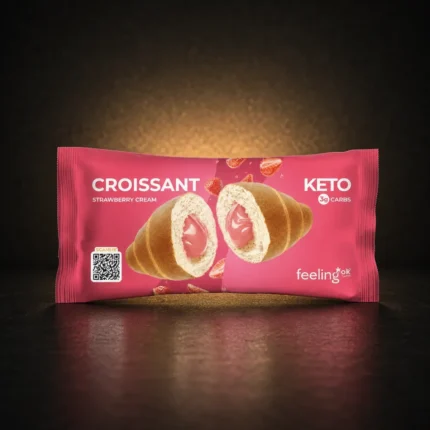 feeling ok croissant strawberry cream product package