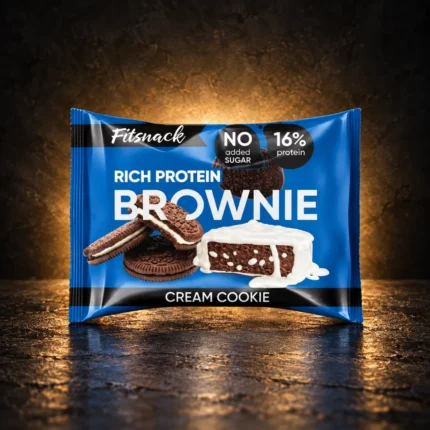 fitsnack rich protein brownie cream cookie 50g