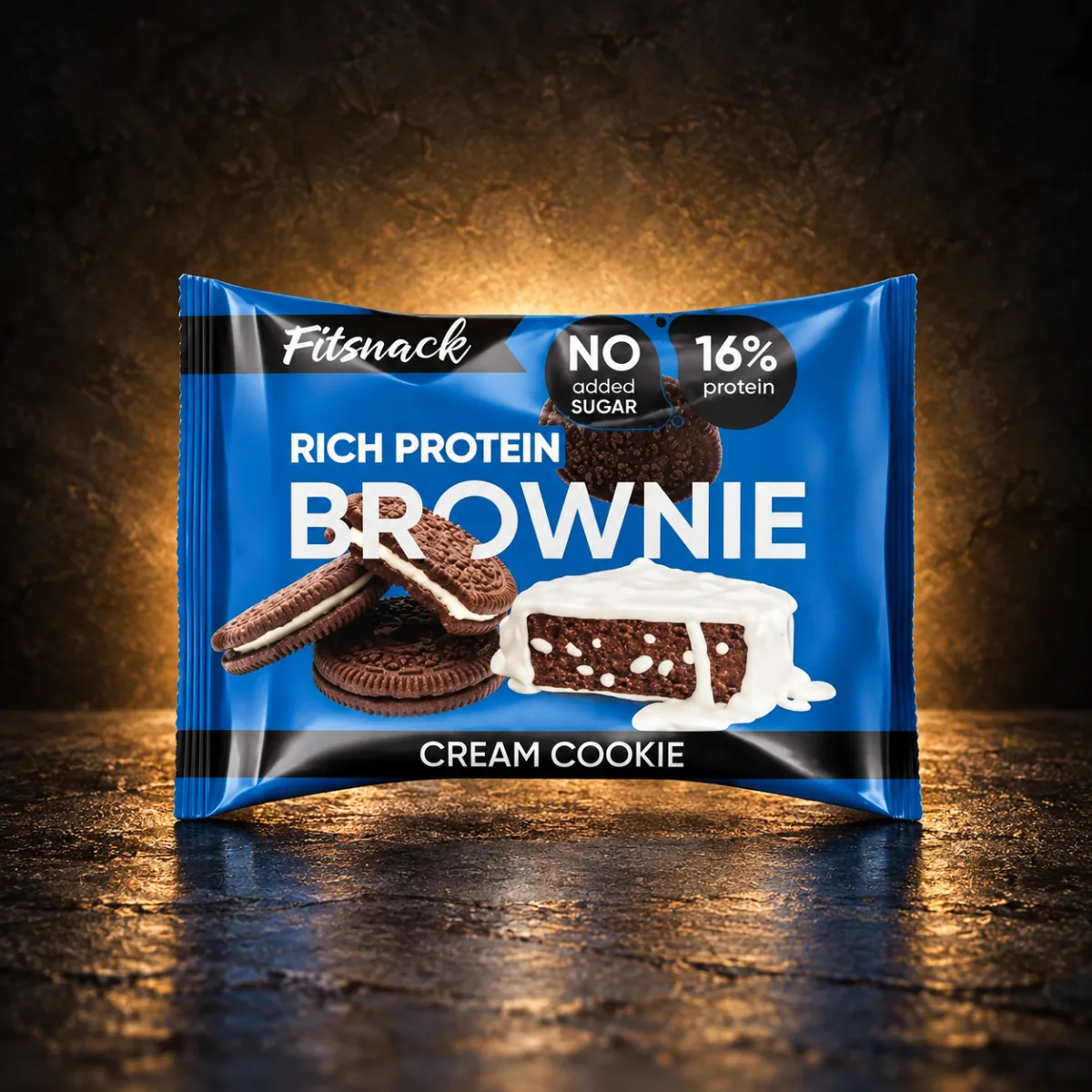 fitsnack rich protein brownie cream cookie 50g fitsnack rich protein brownie cream cookie 50g