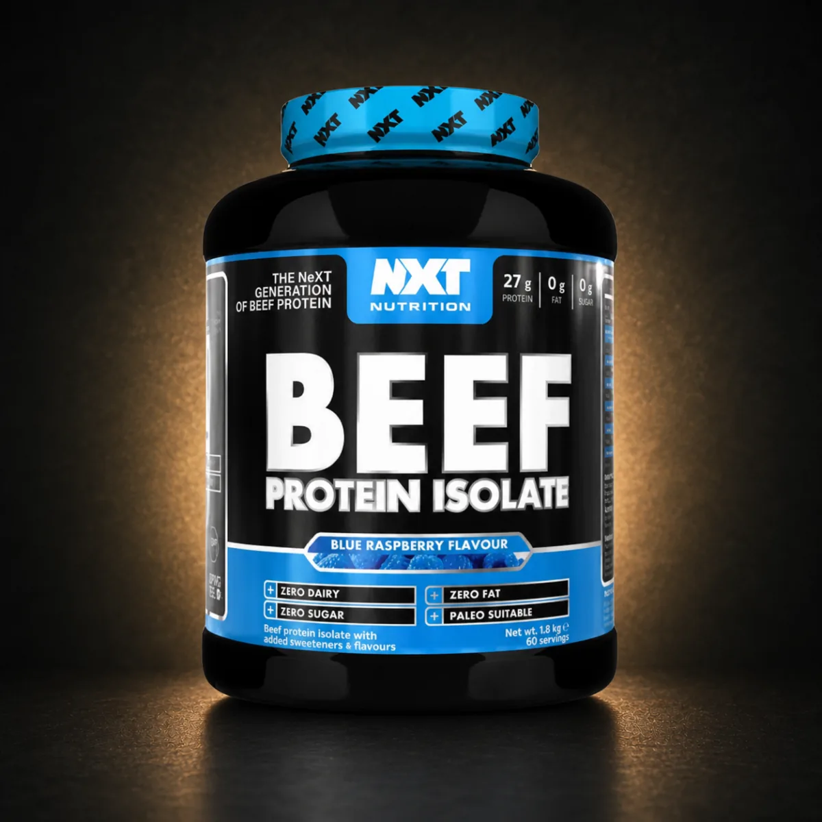 nxt nxt beef protein isolate blue raspberry nxt nxt beef protein isolate blue raspberry product package