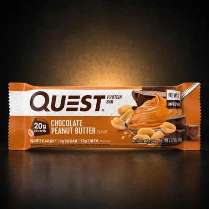 quest chocolate peanut butter bar product package