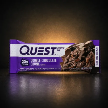 quest double chocolate chunk bar product package